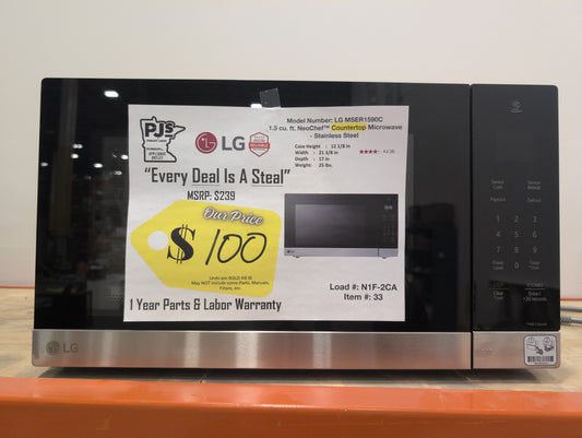 LG MSER1590C  1.5 cu. ft. NeoChef™ Countertop Microwave - Stainless Steel