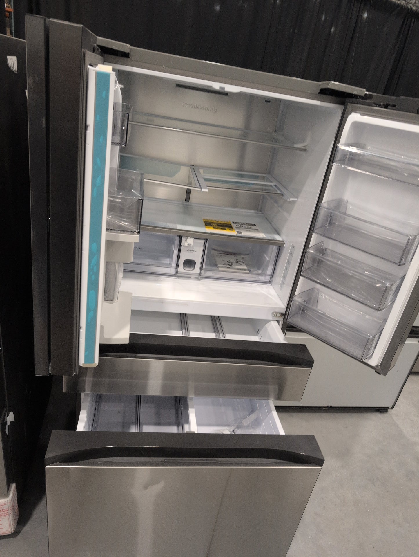 Samsung Bespoke RF29BB8600QLAA 29 cu. ft. Standard Depth 4-Door French Door Smart Refrigerator in Stainless Steel with Beverage Center