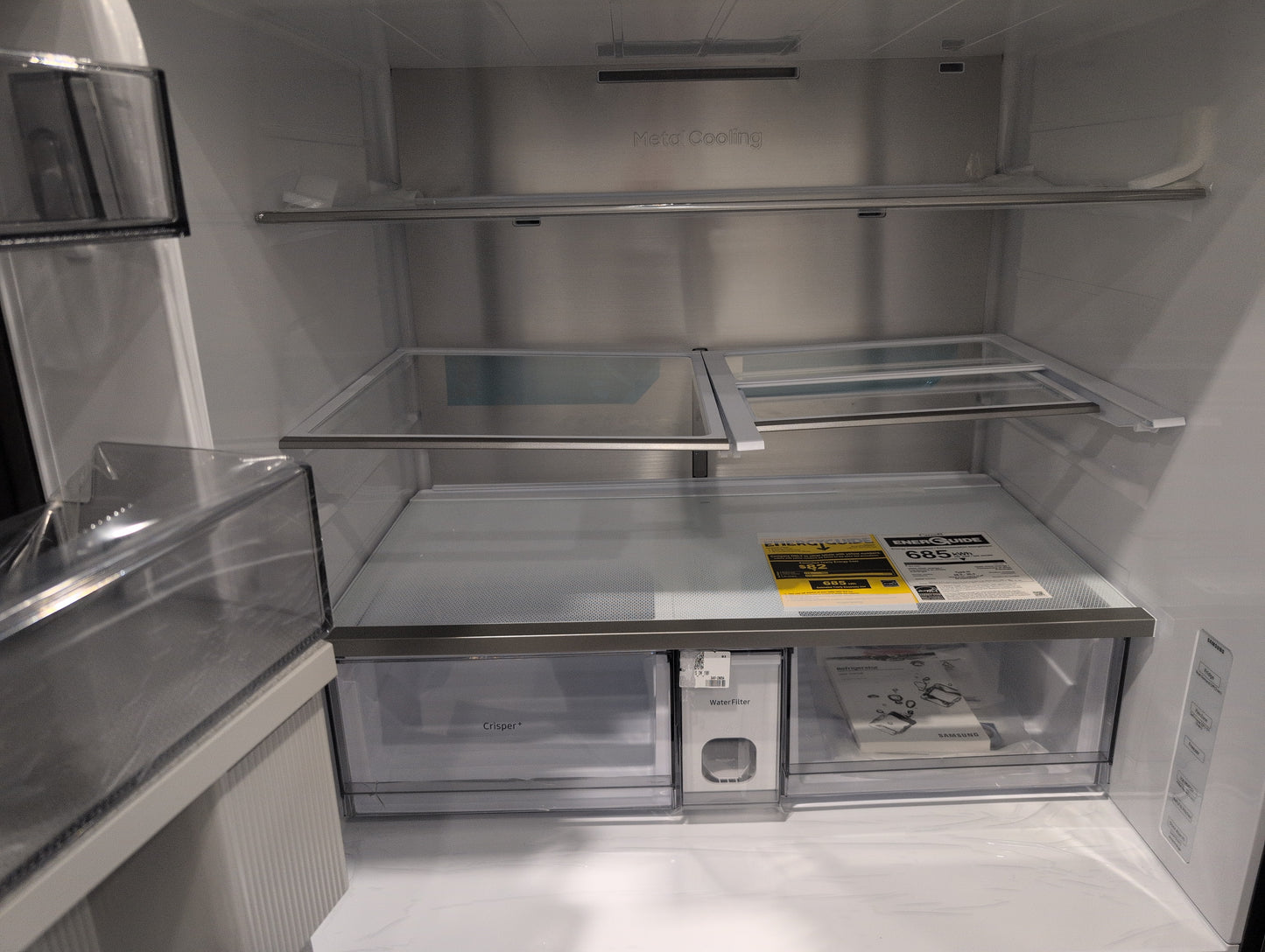 Samsung Bespoke RF29BB8600QLAA 29 cu. ft. Standard Depth 4-Door French Door Smart Refrigerator in Stainless Steel with Beverage Center