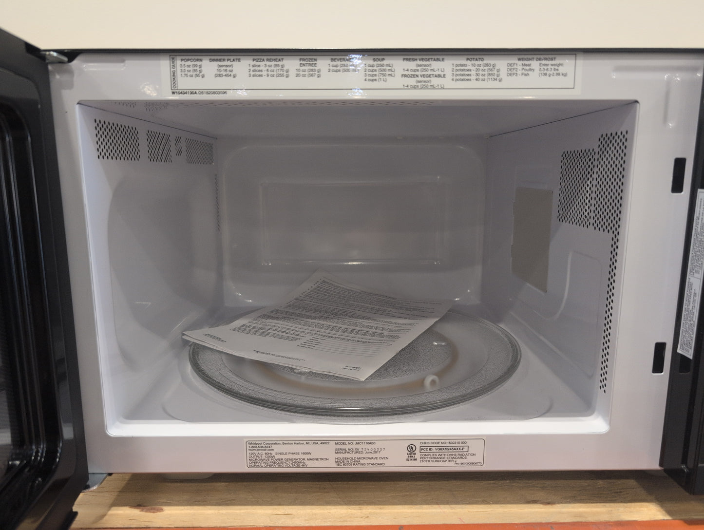 JENNAIR JMC1116AB 22 Inch Built-In Countertop Microwave Oven with 1200 Cooking Watts: Black Floating Glass