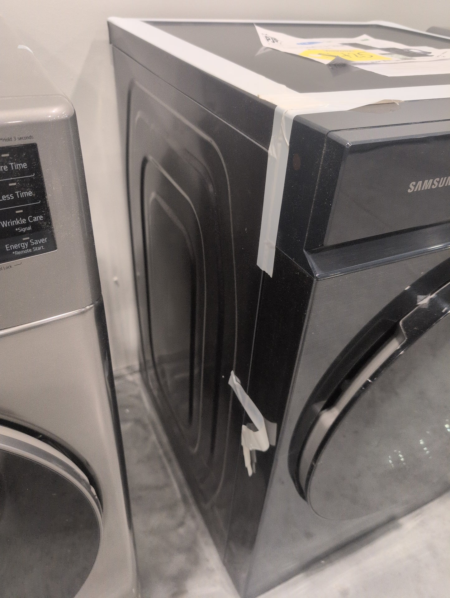 SAMSUNG DVE46BB6700DA3 Bespoke 7.5 cu. ft. Large Capacity Electric Dryer with Super Speed Dry and AI Smart Dial in Brushed Navy