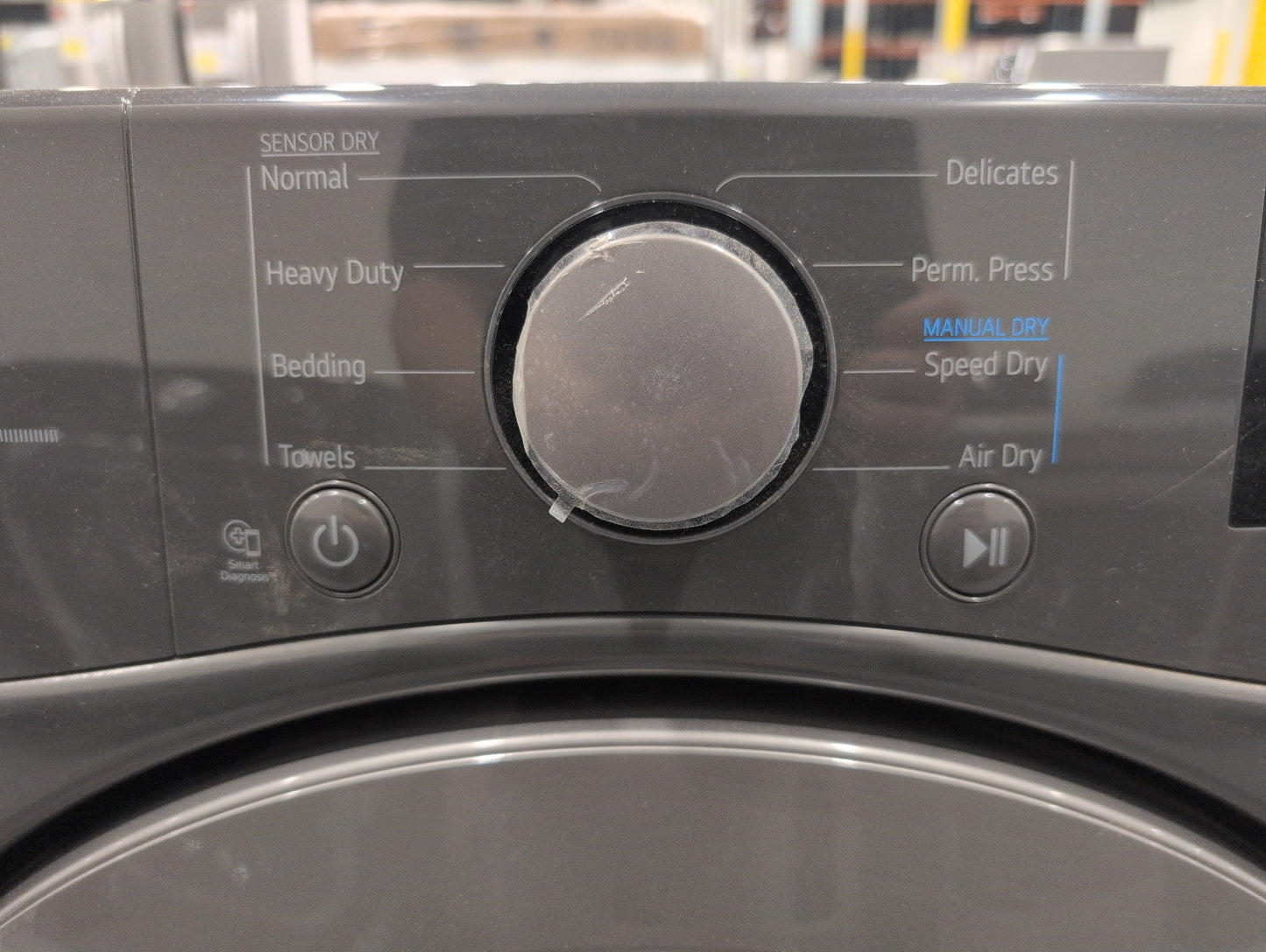 LG DLG3471M 27 Inch Gas Dryer with 7.4 Cu. Ft. Capacity, 8 Dry Program, Dial-A-Cycle®, Wrinkle Care Option, Control Lock, and Speed Dry: Middle Black