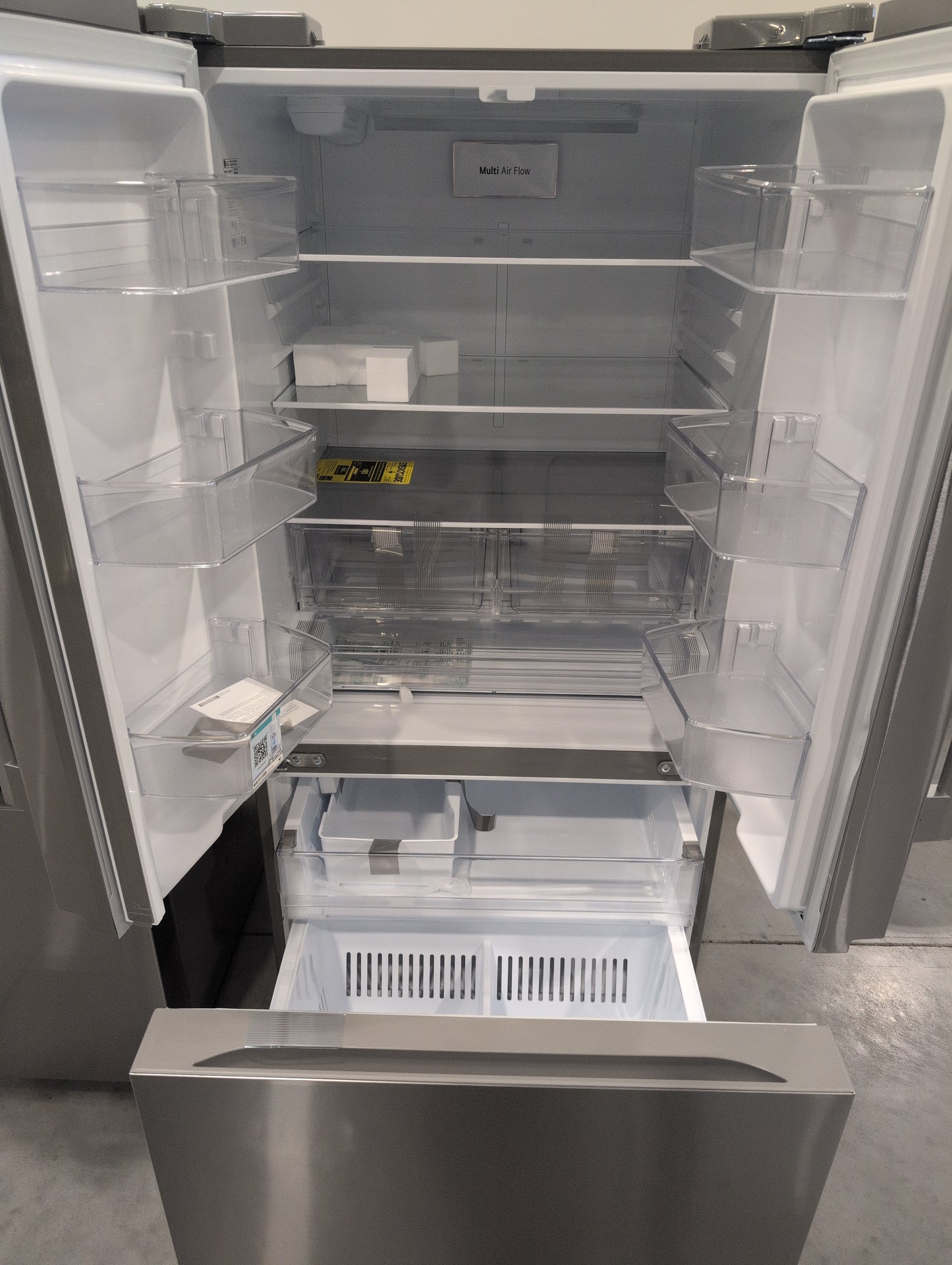 LG LF25H6200S 33 Inch French Door Refrigerator with 25 cu. ft. Capacity, IcePlus™ Icemaker, Wi-Fi Enabled, SmartDiagnosis™, Glide N' Serve® Drawer, 6 Door Bins, Crispers, ADA Compliant, and ENERGY STAR® Qualified