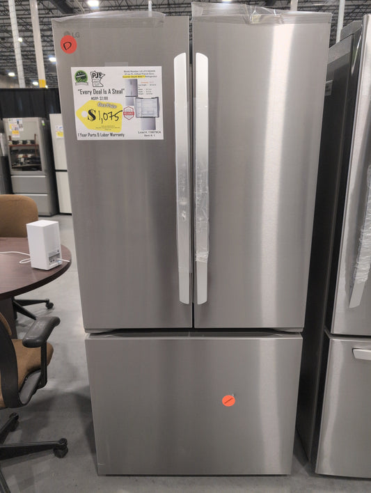 LG LF21G6200S 33 Inch Smart Counter Depth MAX French Door Refrigerator with 21 Cu. Ft. Capacity, Wi-Fi Enabled, SmartDiagnosis™, Glide N' Serve® Drawer, 6 Door Bins, Crispers, ADA Compliant, and ENERGY STAR® Qualified