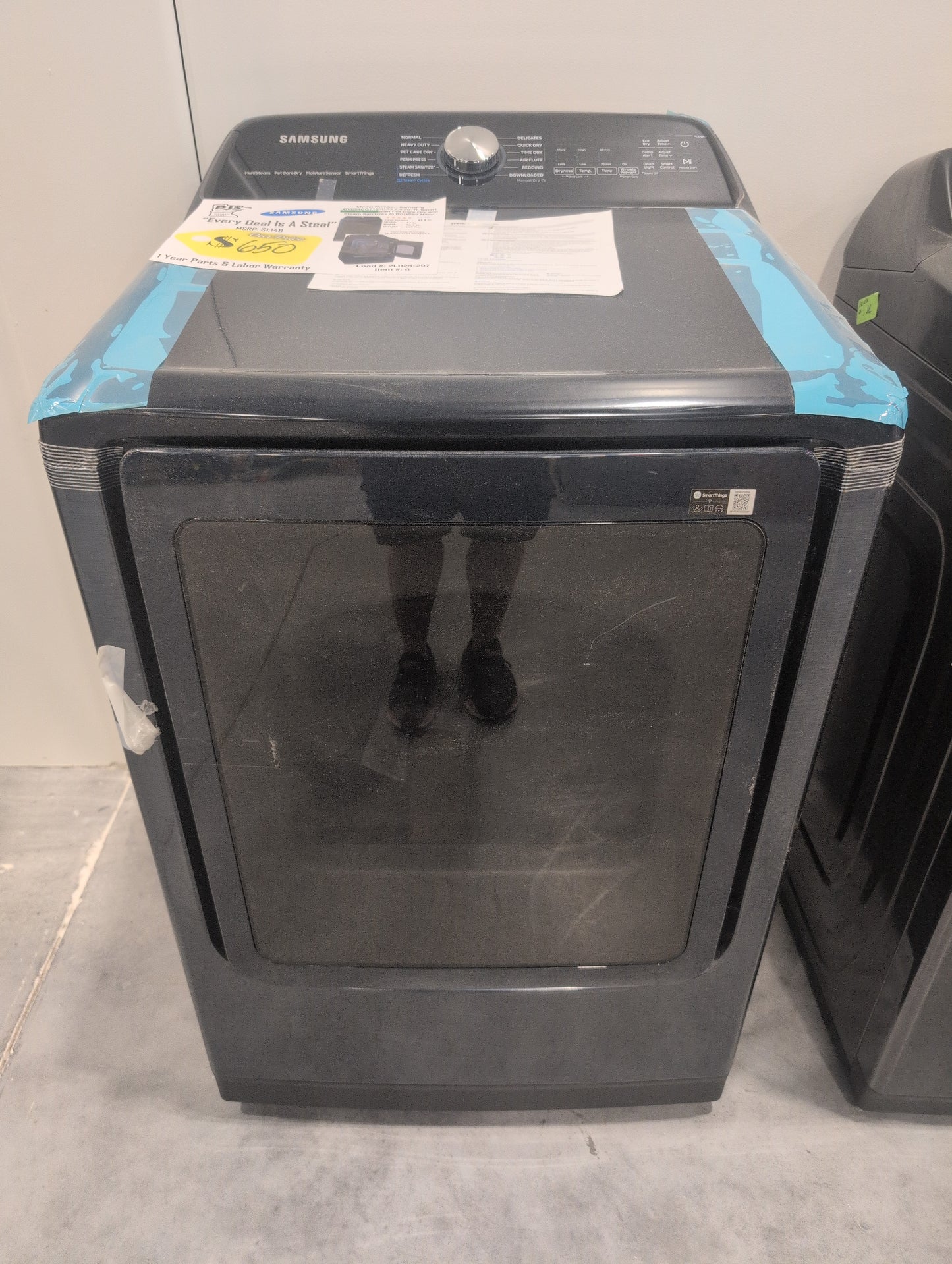 Samsung DVE54CG7150DA3 7.4 Cu. Ft. Smart Electric Dryer with Steam and Pet Care Dry - Brushed Navy