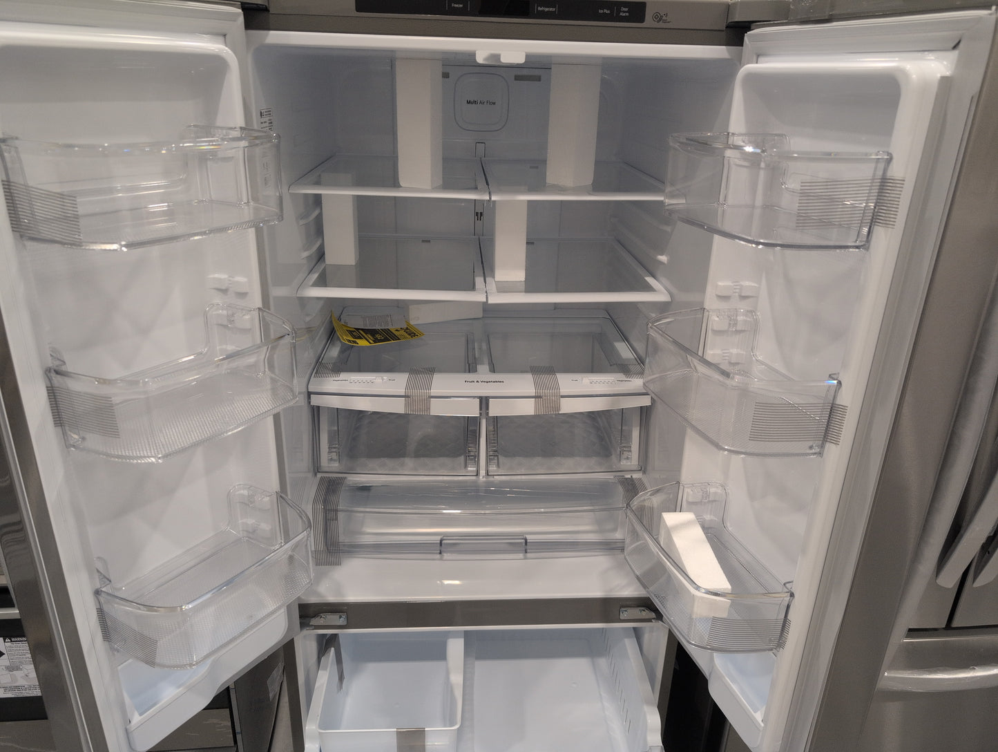 LG LFCS22520S 30 Inch French Door Refrigerator with 21.8 Cu. Ft. Capacity, Glide N' Serve™ Drawer, SpillProtector™ Shelves, Smart Cooling® and Factory Installed Ice Maker: Stainless Steel