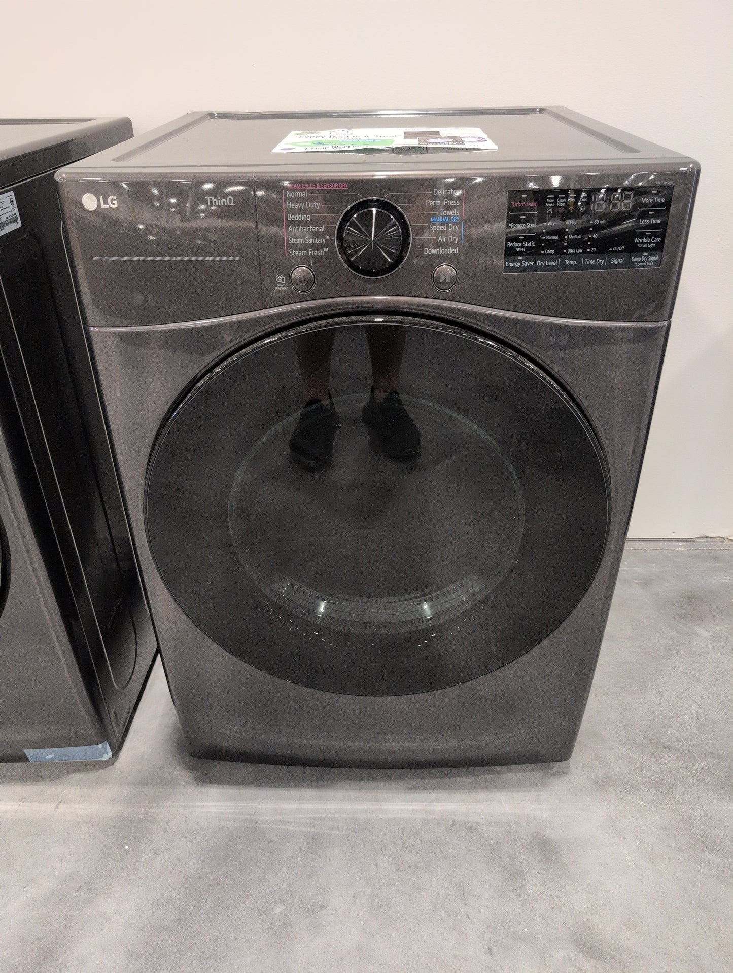 LG DLEX4080B 7.4 cu. ft. Smart Front Load Energy Star Electric Dryer with Sensor Dry & Steam Technology
