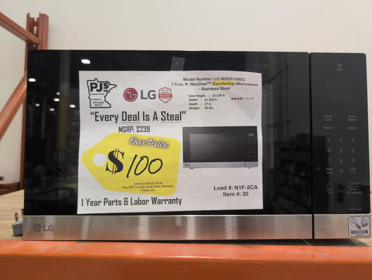 LG MSER1590C  1.5 cu. ft. NeoChef™ Countertop Microwave - Stainless Steel