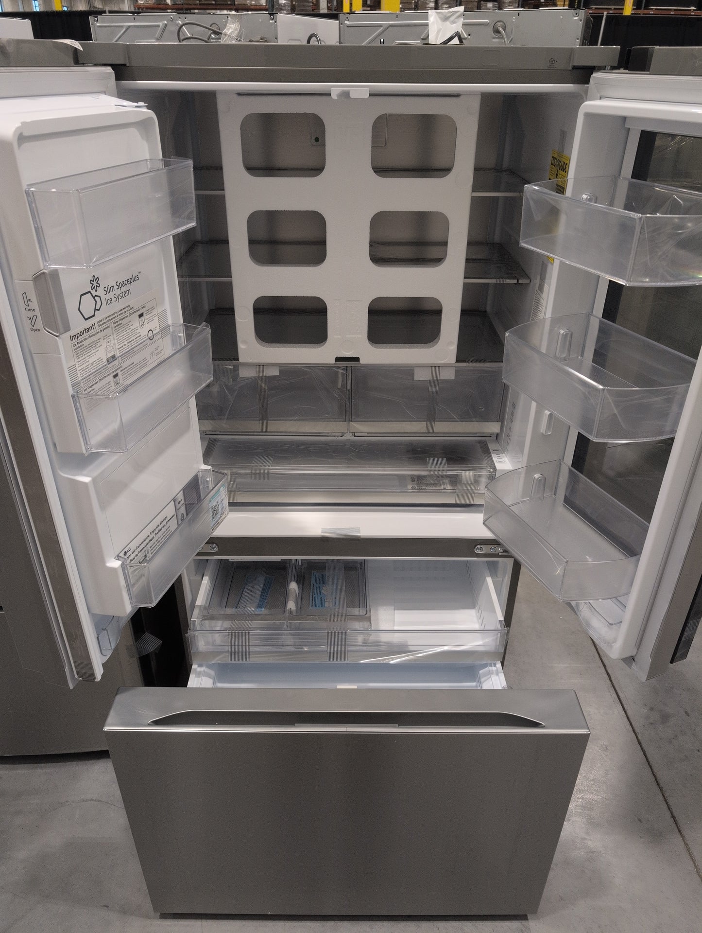 LG LRYKC2606S 36 Inch Counter-Depth MAX™ Smart French Door Refrigerator with 26 Cu. Ft. Capacity, 4 Split Shelves, UVnano™ Dispenser, 3 Ice Maker, and ADA Compliant: PrintProof™ Stainless Steel