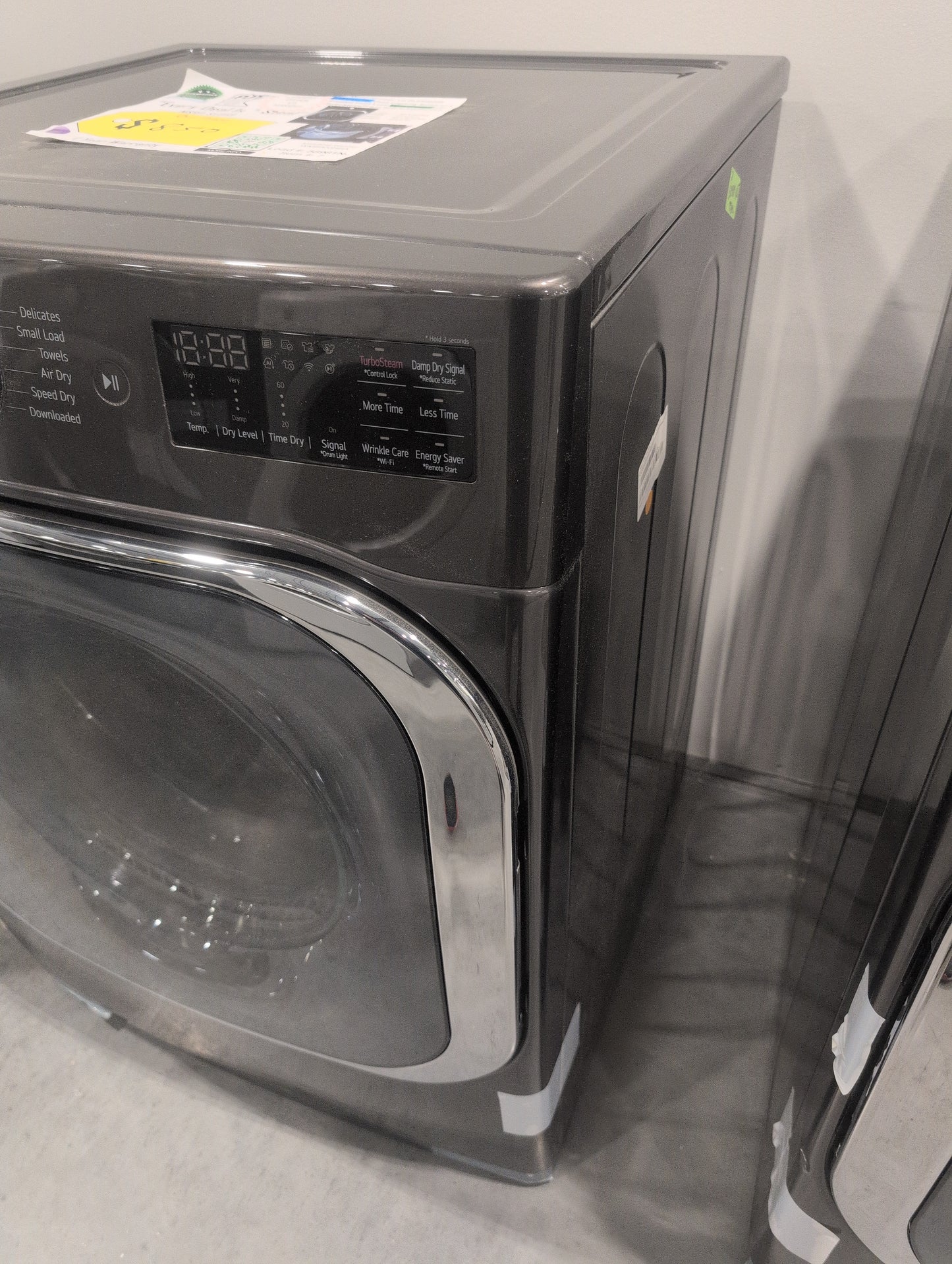 LG TurboSteam Series DLEX8900B 29 Inch Smart Electric Dryer with 9.0 Cu.Ft. Capacity, 12 Dryer Programs, 12 Dryer Options, Dial-A-Cycle™, Sensor Dry, TurboSteam™, SteamSanitary™, and Energy Star Certified