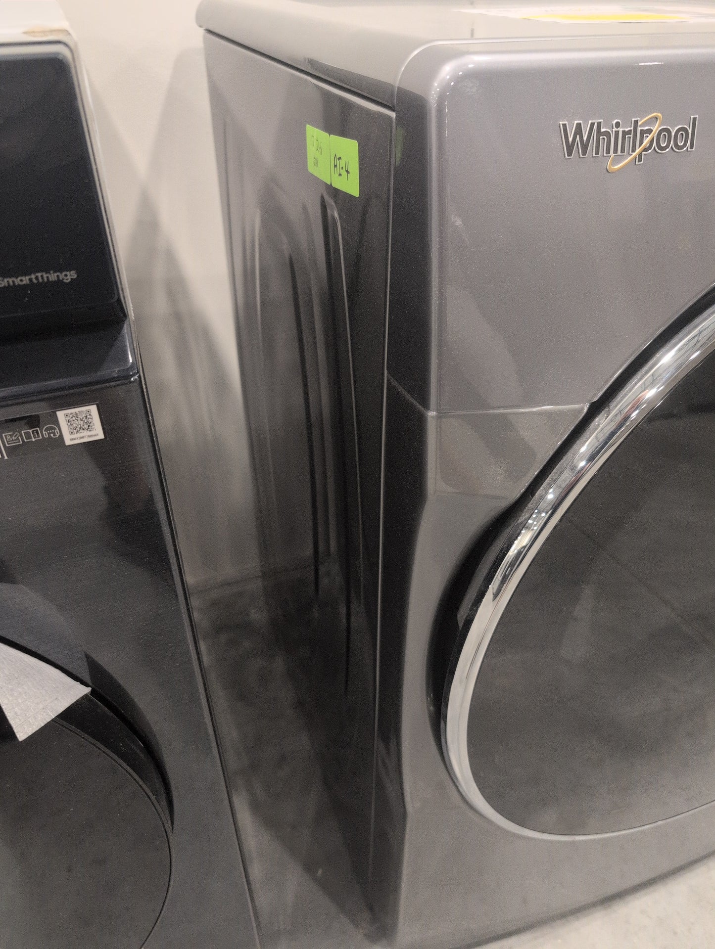 Whirlpool WED6620HC 27 Inch Electric Dryer with 7.4 Cu. Ft. Capacity, Intuitive Controls, Advanced Moisture Sensing, 37 Dry Cycles, Steam Refresh Cycle, Sanitize Cycle, Wrinkle Shield™ Plus Option, ADA Compliant, and ENERGY STAR® Certified: Chrome Shadow