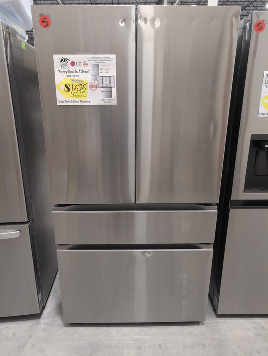 LG LF30S8210S 36 Inch Smart 4-Door French Door Refrigerator with 29.6 Cu. Ft. Capacity, Full-Convert Drawer™, Internal Water Dispenser, Door Cooling+, Smart Diagnosis™, Sabbath Mode, and ENERGY STAR® Qualified