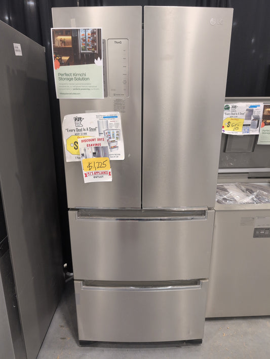LG LRKNS1400V 30 Inch French 4-Door Kimchi/Specialty Food Refrigerator with 14.3 cu. ft. Capacity, 14 Total Bins, Cooling Care, Multi Storage Mode, Freshness Guard Cover, Multi-Air Flow™ System, and Energy Star Certified