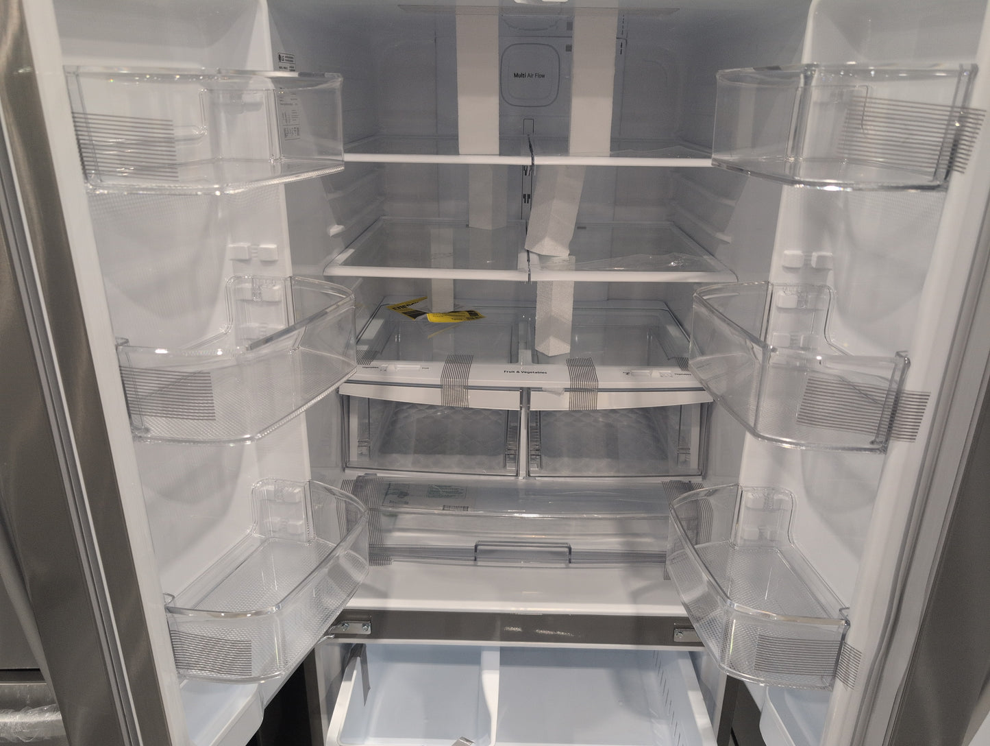 LG LFCS22520S 30 Inch French Door Refrigerator with 21.8 Cu. Ft. Capacity, Glide N' Serve™ Drawer, SpillProtector™ Shelves, Smart Cooling® and Factory Installed Ice Maker: Stainless Steel