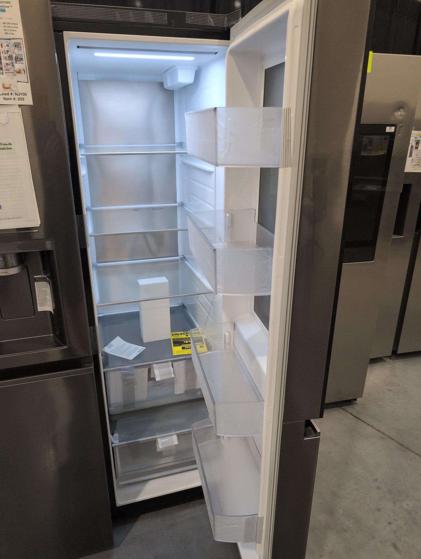 LG LRSOS2706D 27 cu. ft. Side-By-Side InstaView Refrigerator w/ Craft Ice - Black Stainless