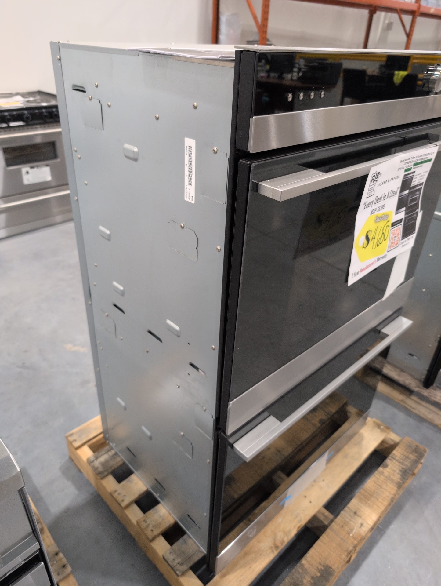 FISHER & PAYKEL OB30DDEPX3_N 30" Series 9 Contemporary Self-Cleaning Double Oven 11 Function