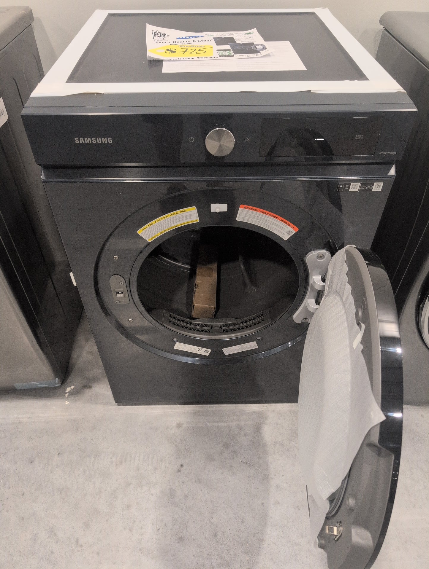 SAMSUNG DVE46BB6700DA3 Bespoke 7.5 cu. ft. Large Capacity Electric Dryer with Super Speed Dry and AI Smart Dial in Brushed Navy