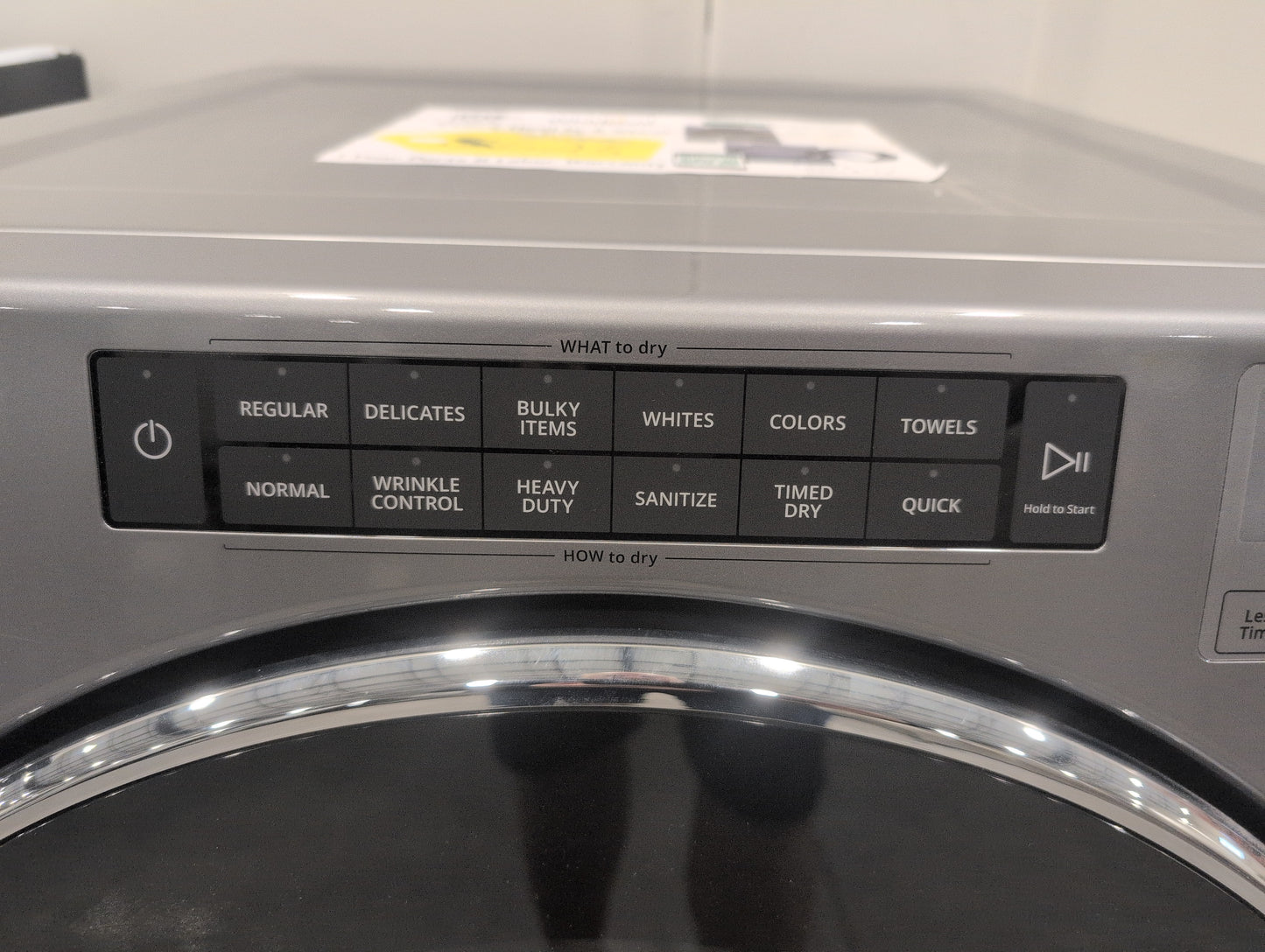 Whirlpool WED6620HC 27 Inch Electric Dryer with 7.4 Cu. Ft. Capacity, Intuitive Controls, Advanced Moisture Sensing, 37 Dry Cycles, Steam Refresh Cycle, Sanitize Cycle, Wrinkle Shield™ Plus Option, ADA Compliant, and ENERGY STAR® Certified: Chrome Shadow