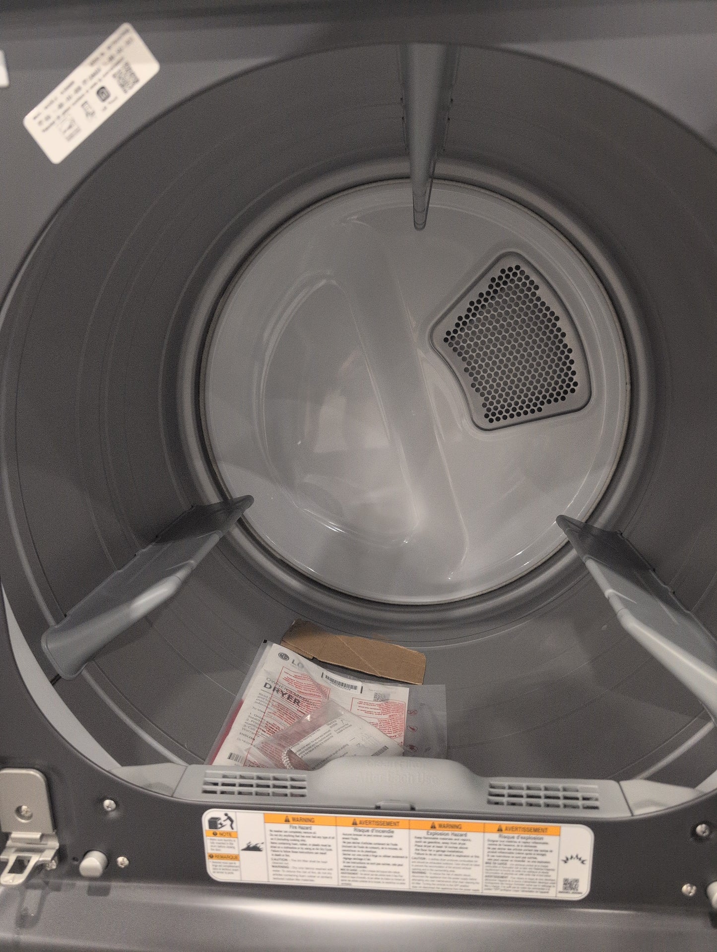 LG DLE8400BE 27 Inch Top Load Electric Dryer with 7.3 cu ft Capacity, EasyLoad™, AI Sensor Dry™, Smart Pairing™, ThinQ® Smart Technology, FlowSense® Duct Clogging and Energy Star Certified