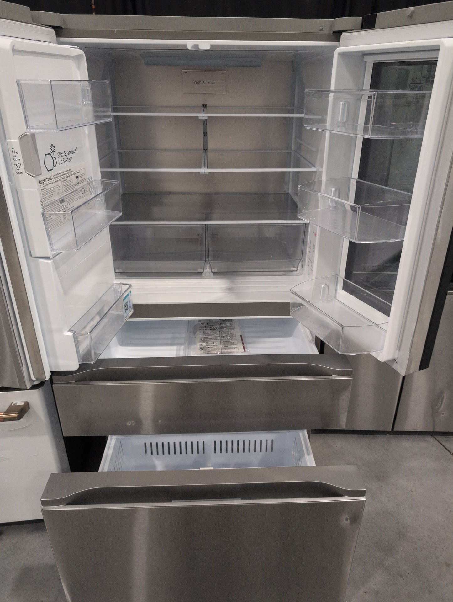 LG LH29S8565S 29 cu. ft. SMART MyColor InstaView Standard-Depth MAX 4-Door French Door Refrigerator in Stainless Steel with Craft Ice