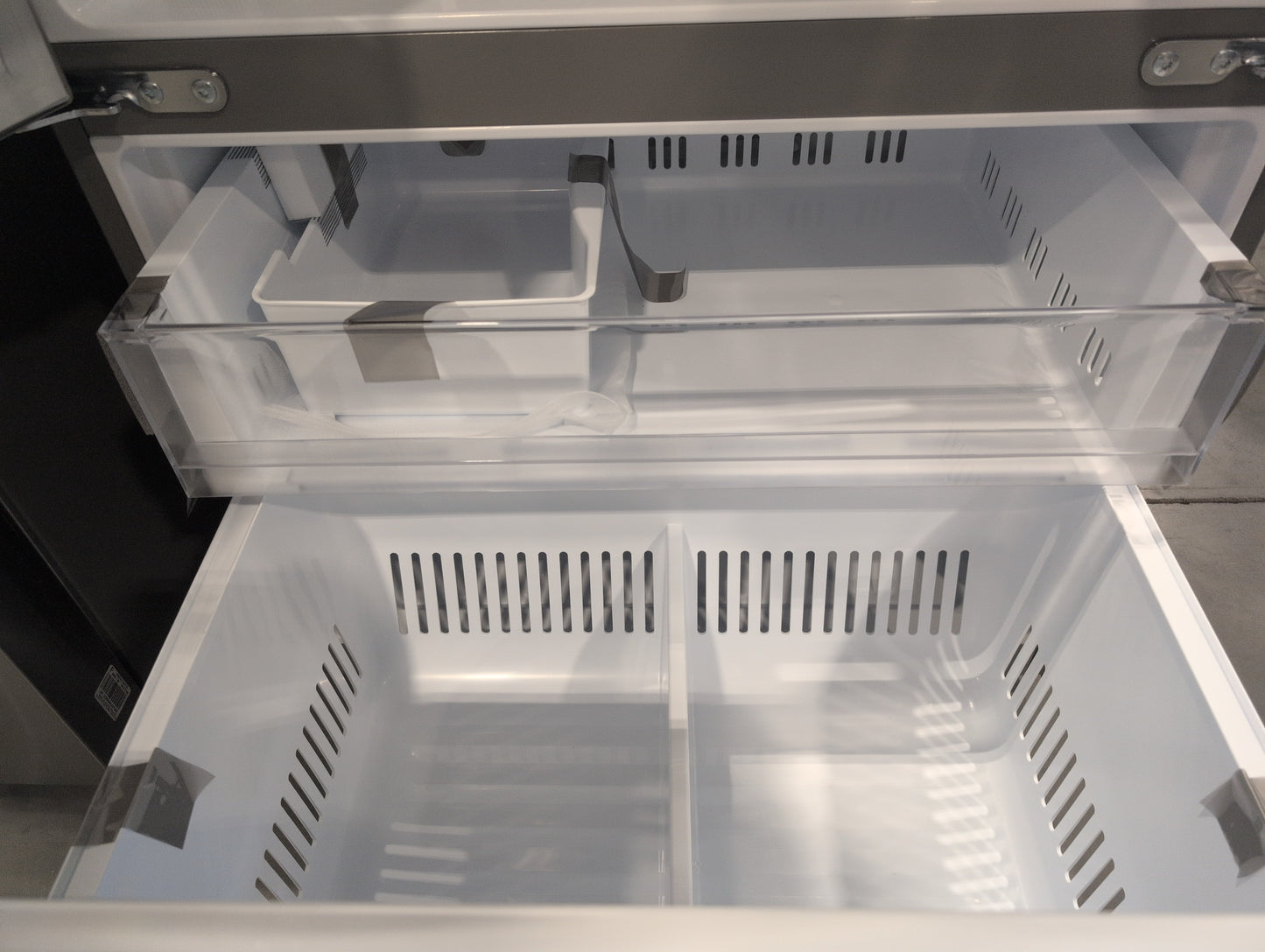 LG LF25H6200S 33 Inch French Door Refrigerator with 25 cu. ft. Capacity, IcePlus™ Icemaker, Wi-Fi Enabled, SmartDiagnosis™, Glide N' Serve® Drawer, 6 Door Bins, Crispers, ADA Compliant, and ENERGY STAR® Qualified