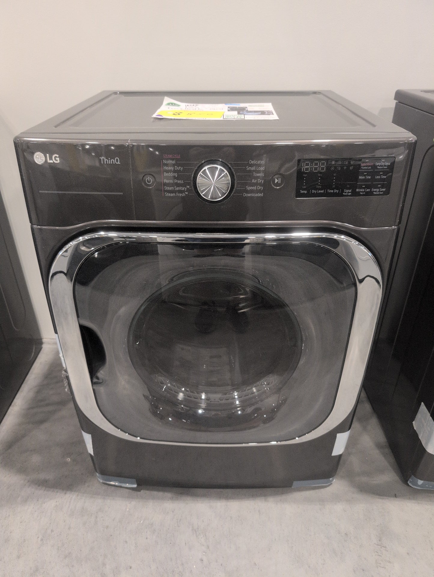 LG TurboSteam Series DLEX8900B 29 Inch Smart Electric Dryer with 9.0 Cu.Ft. Capacity, 12 Dryer Programs, 12 Dryer Options, Dial-A-Cycle™, Sensor Dry, TurboSteam™, SteamSanitary™, and Energy Star Certified