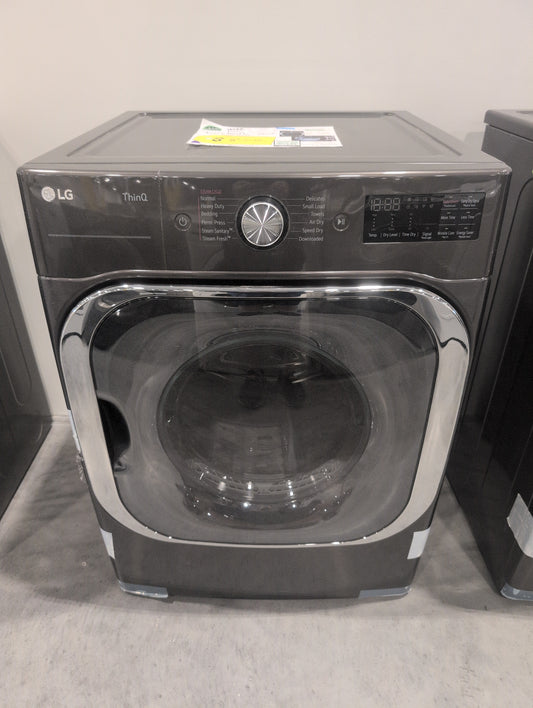 LG TurboSteam Series DLEX8900B 29 Inch Smart Electric Dryer with 9.0 Cu.Ft. Capacity, 12 Dryer Programs, 12 Dryer Options, Dial-A-Cycle™, Sensor Dry, TurboSteam™, SteamSanitary™, and Energy Star Certified