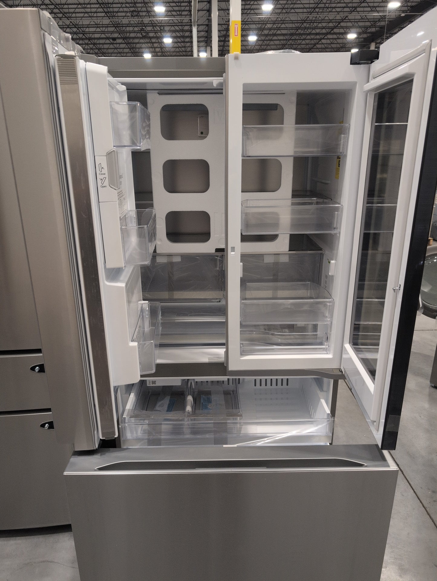 LG LRYKC2606S 36 Inch Counter-Depth MAX™ Smart French Door Refrigerator with 26 Cu. Ft. Capacity, 4 Split Shelves, UVnano™ Dispenser, 3 Ice Maker, and ADA Compliant: PrintProof™ Stainless Steel