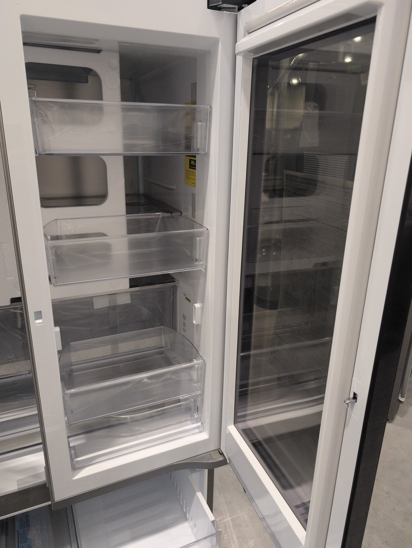 LG LRYKC2606S 36 Inch Counter-Depth MAX™ Smart French Door Refrigerator with 26 Cu. Ft. Capacity, 4 Split Shelves, UVnano™ Dispenser, 3 Ice Maker, and ADA Compliant: PrintProof™ Stainless Steel